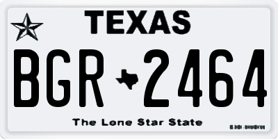 TX license plate BGR2464
