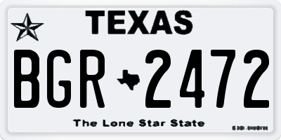 TX license plate BGR2472