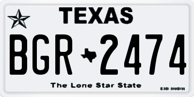 TX license plate BGR2474