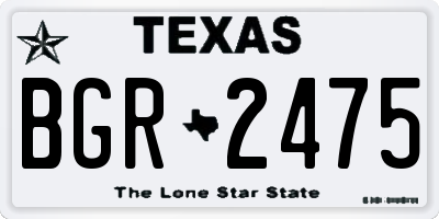 TX license plate BGR2475
