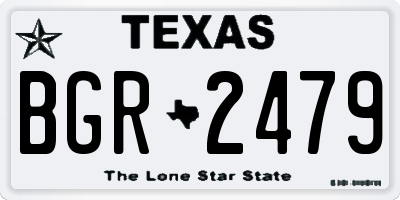 TX license plate BGR2479