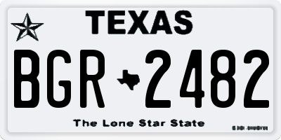 TX license plate BGR2482