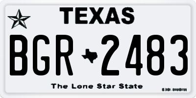 TX license plate BGR2483