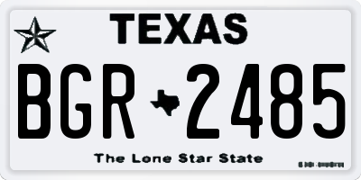 TX license plate BGR2485
