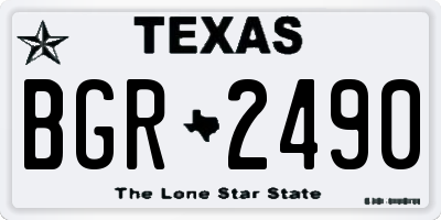TX license plate BGR2490
