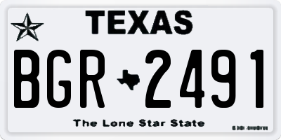 TX license plate BGR2491