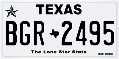 TX license plate BGR2495