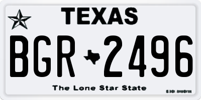 TX license plate BGR2496