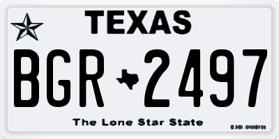 TX license plate BGR2497