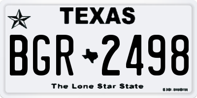 TX license plate BGR2498