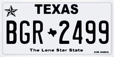 TX license plate BGR2499