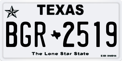 TX license plate BGR2519