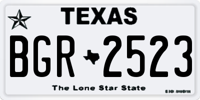 TX license plate BGR2523