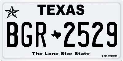 TX license plate BGR2529