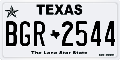 TX license plate BGR2544