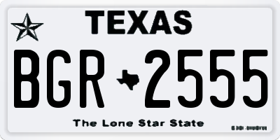 TX license plate BGR2555