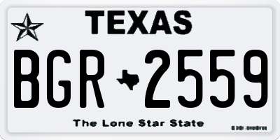 TX license plate BGR2559