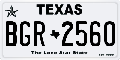 TX license plate BGR2560