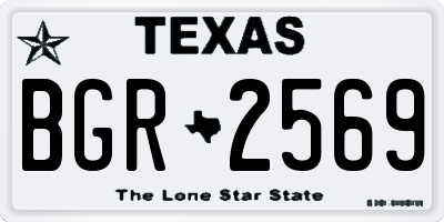 TX license plate BGR2569