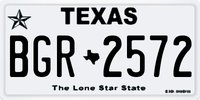TX license plate BGR2572