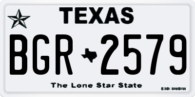 TX license plate BGR2579