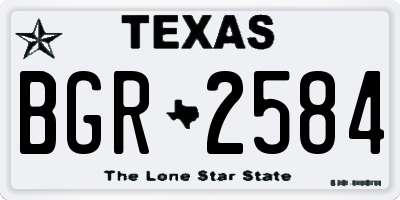 TX license plate BGR2584