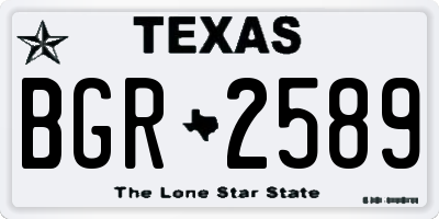 TX license plate BGR2589