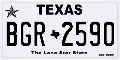 TX license plate BGR2590