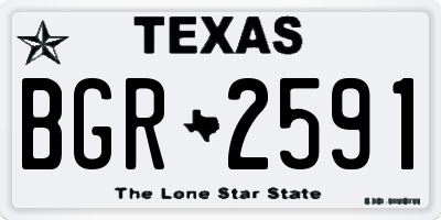 TX license plate BGR2591