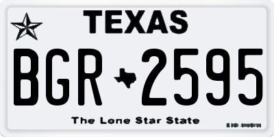 TX license plate BGR2595