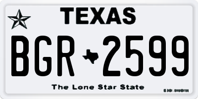 TX license plate BGR2599
