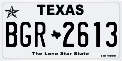 TX license plate BGR2613