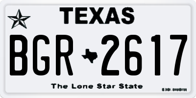 TX license plate BGR2617