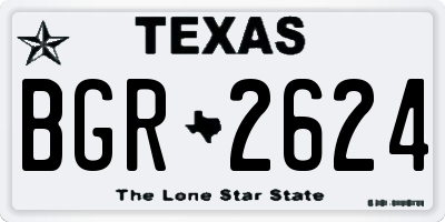 TX license plate BGR2624