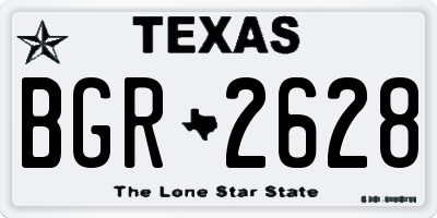 TX license plate BGR2628