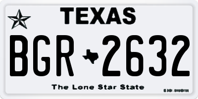 TX license plate BGR2632