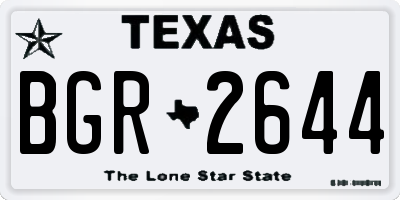 TX license plate BGR2644