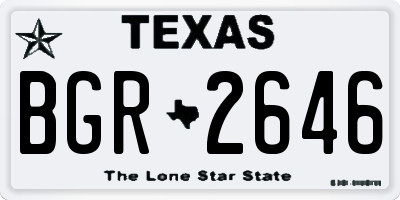 TX license plate BGR2646