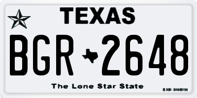 TX license plate BGR2648