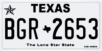 TX license plate BGR2653