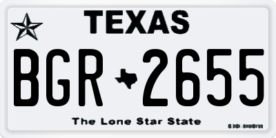 TX license plate BGR2655