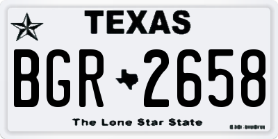 TX license plate BGR2658