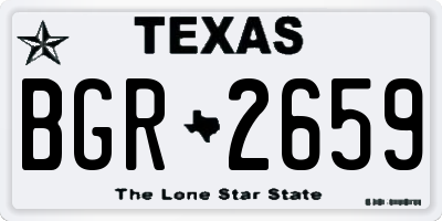 TX license plate BGR2659