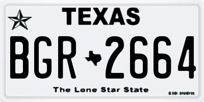 TX license plate BGR2664