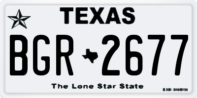 TX license plate BGR2677