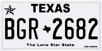 TX license plate BGR2682