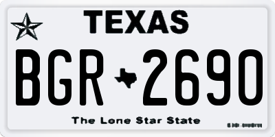 TX license plate BGR2690