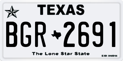 TX license plate BGR2691