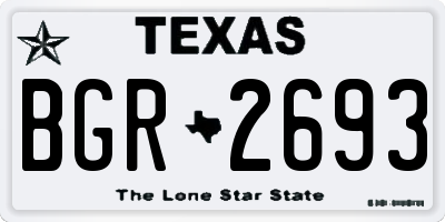 TX license plate BGR2693