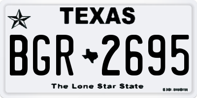 TX license plate BGR2695